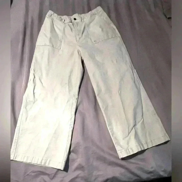 Women's Universal Thread Sz 14/32 High Rise Utility Cargo Pants Off White - Picture 1 of 5